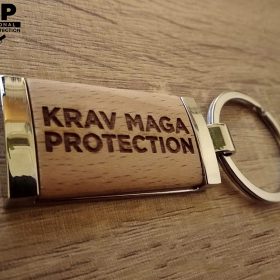 Μπρελόκ με ξύλο και μέταλλο Krav Maga Protection KMP®